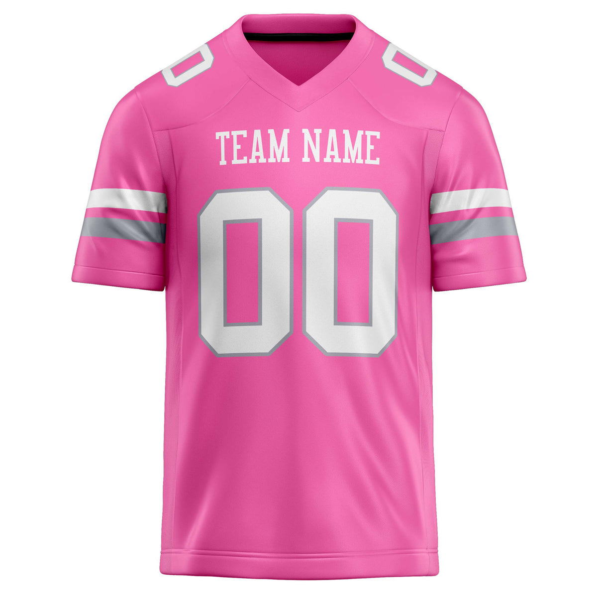 Custom Pink White Solid Colour Football Jersey