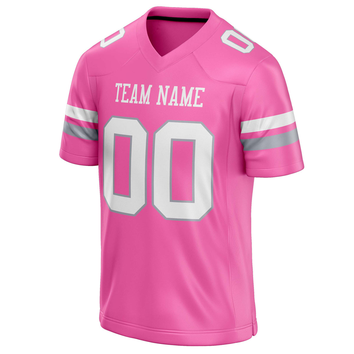 Custom Pink White Solid Colour Football Jersey