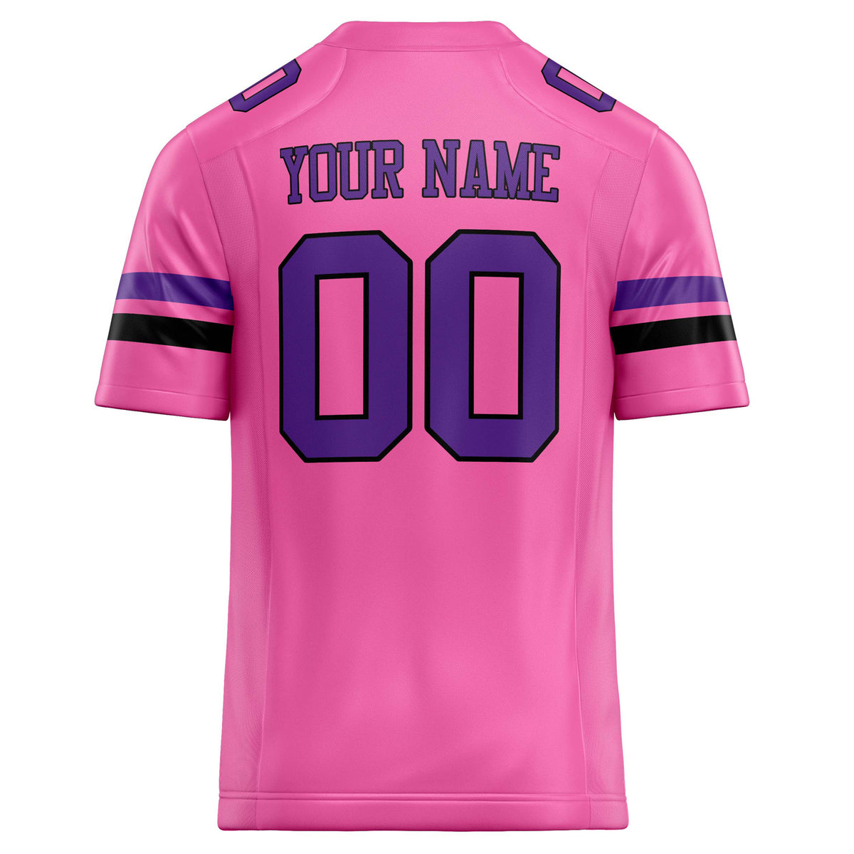 Custom Pink Purple Solid Colour Football Jersey