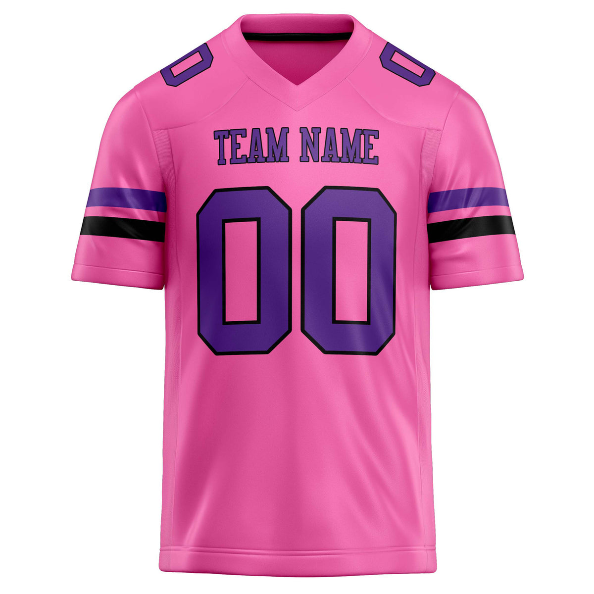 Custom Pink Purple Solid Colour Football Jersey