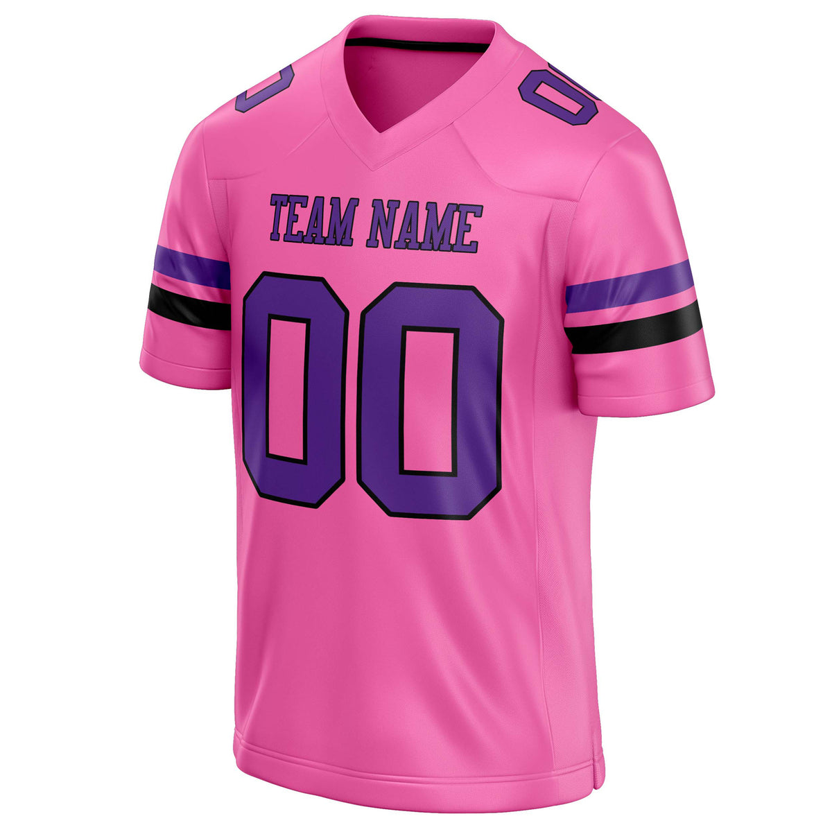 Custom Pink Purple Solid Colour Football Jersey