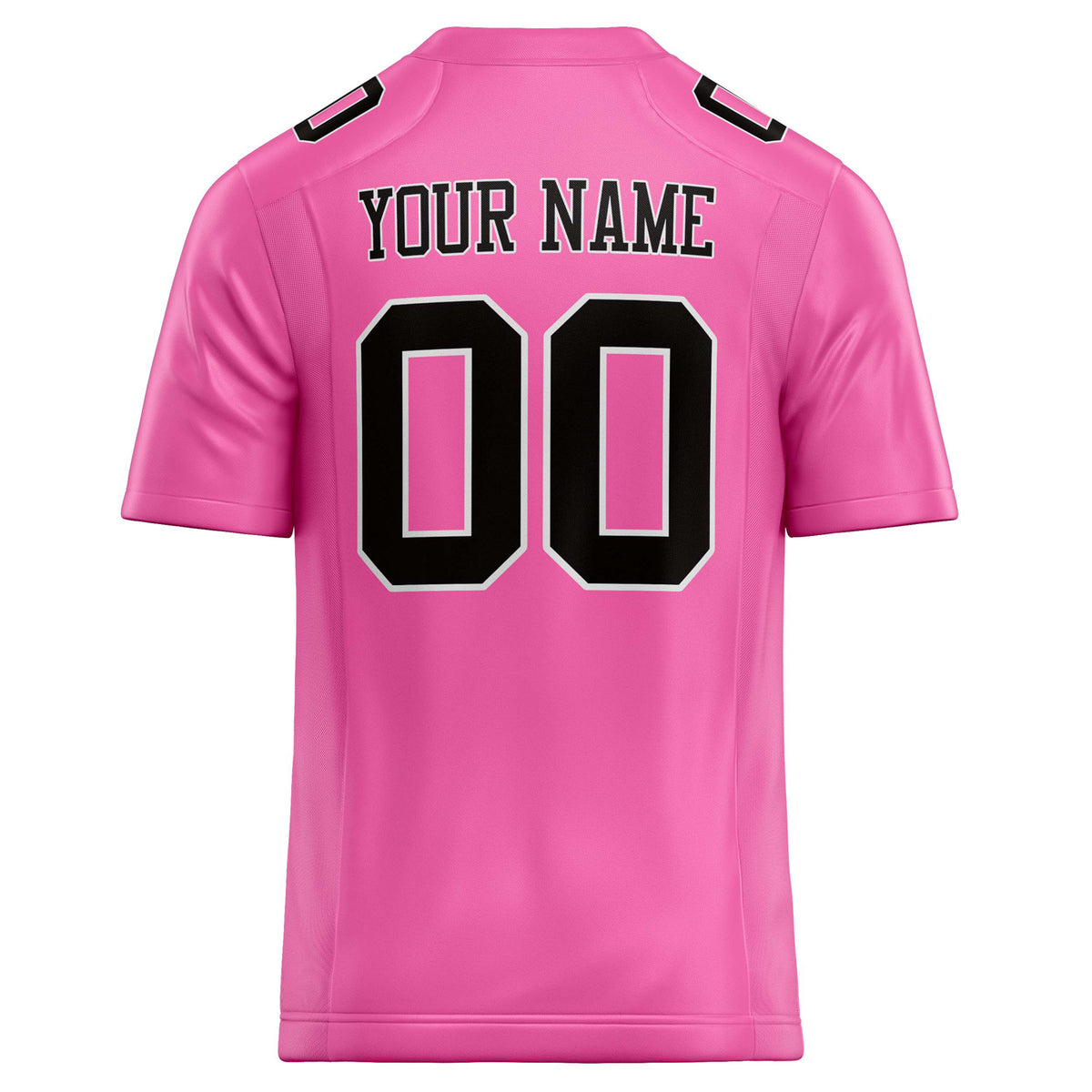 Custom Pink Black Solid Colour Football Jersey