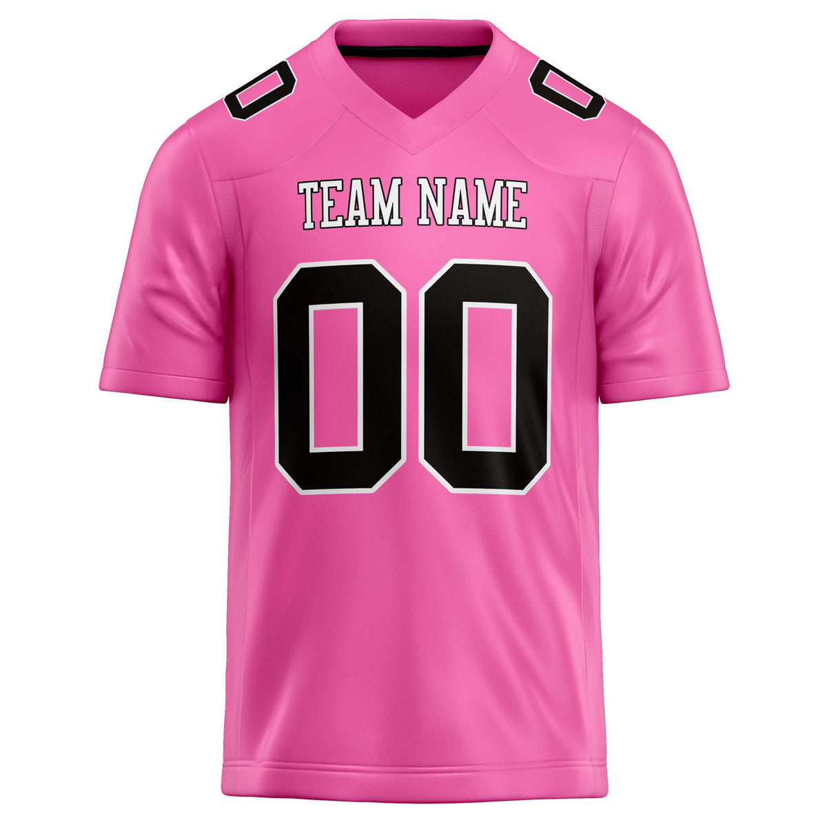 Custom Pink Black Solid Colour Football Jersey