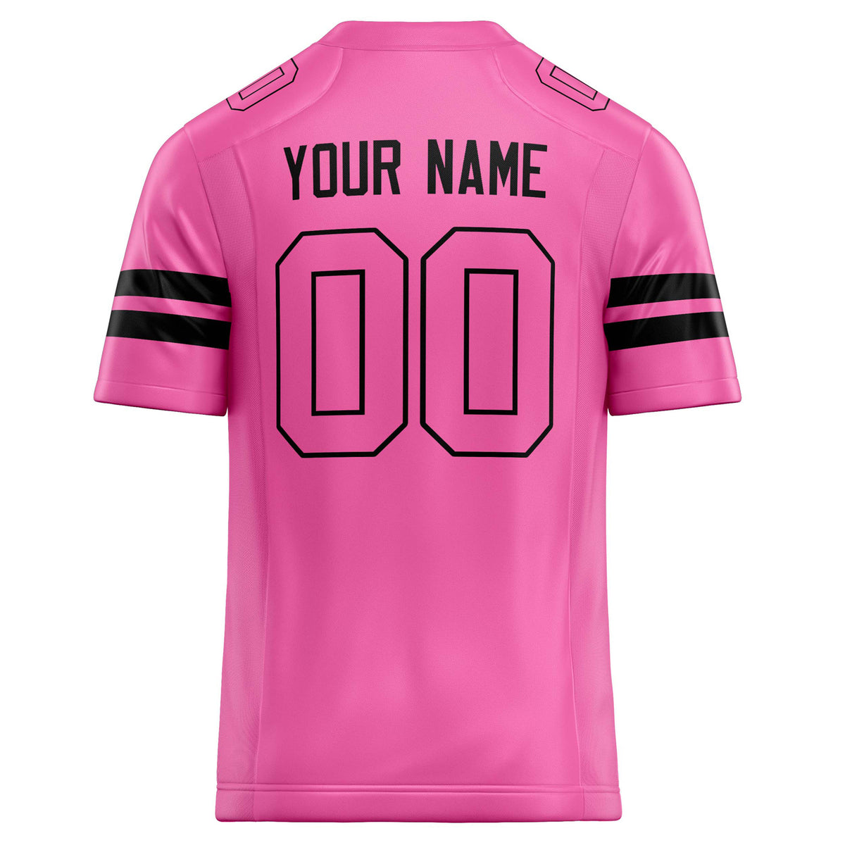 Custom Pink Black Solid Colour Football Jersey