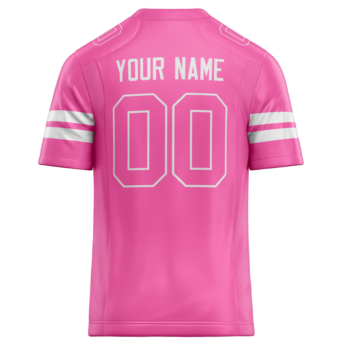 Custom Pink White Solid Colour Football Jersey