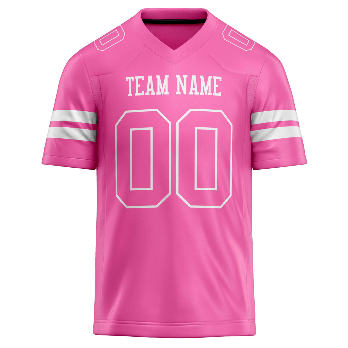 Custom Pink White Solid Colour Football Jersey