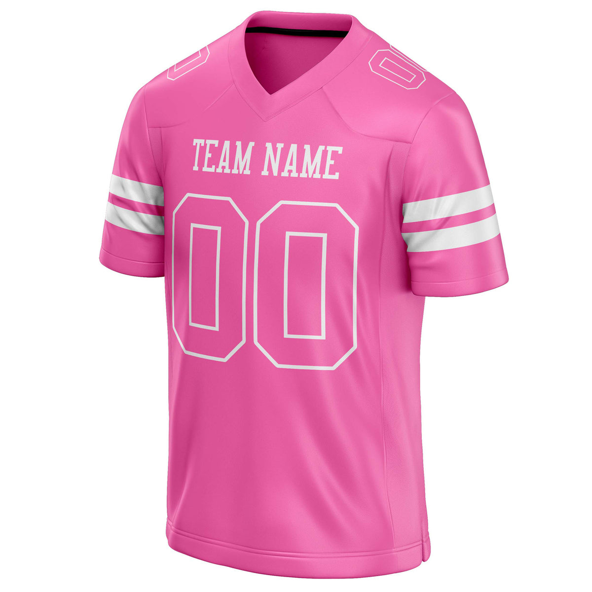 Custom Pink White Solid Colour Football Jersey