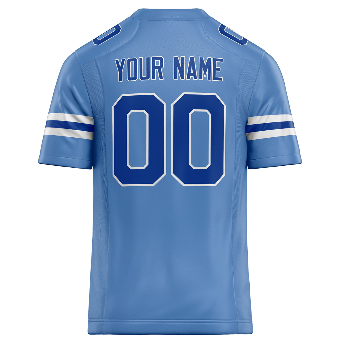 Custom Powder Blue royal Solid Colour Football Jersey