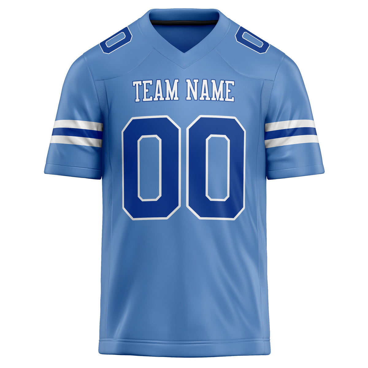 Custom Powder Blue royal Solid Colour Football Jersey