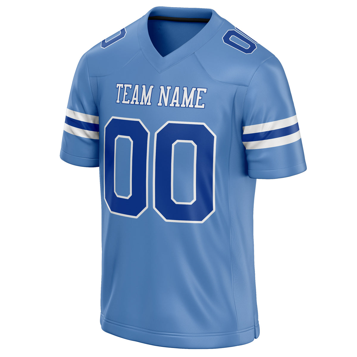 Custom Powder Blue royal Solid Colour Football Jersey