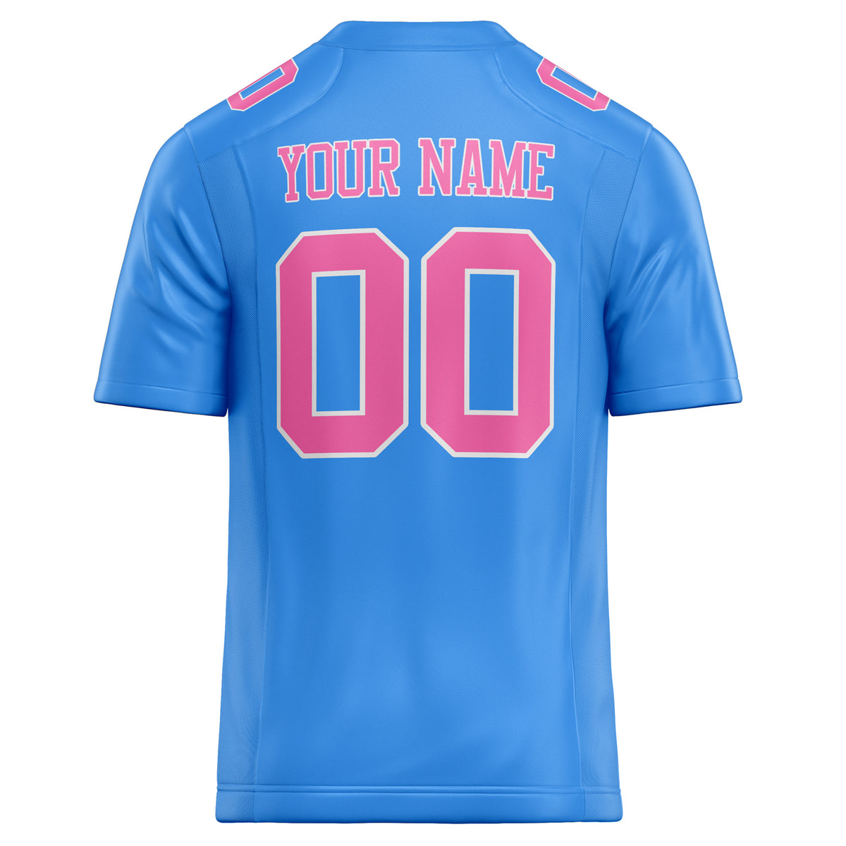 Custom Powder Blue pink Solid Colour Football Jersey