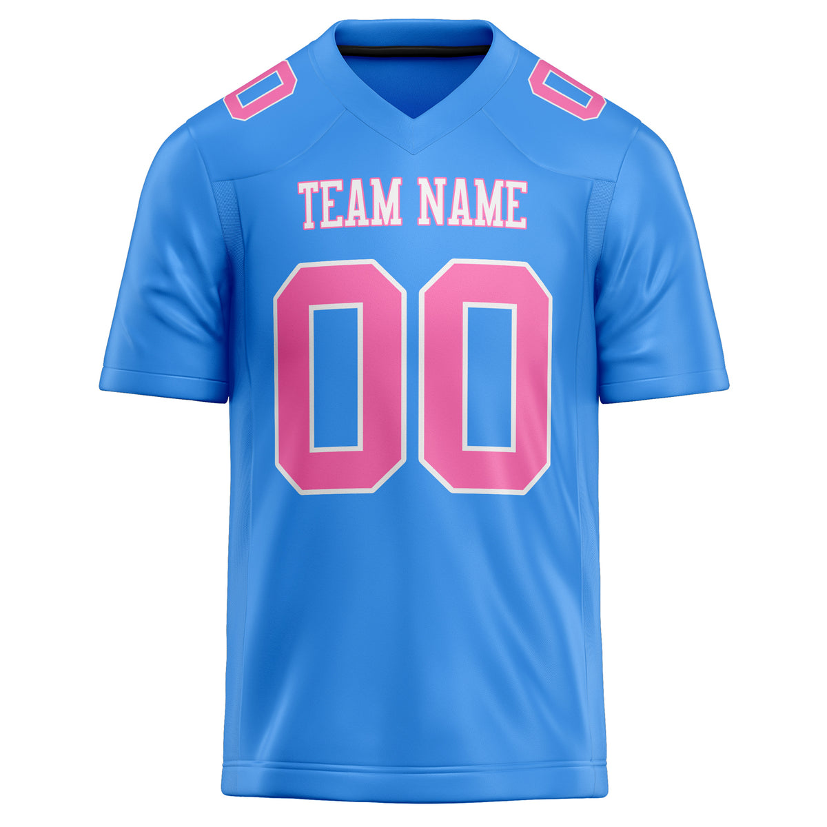 Custom Powder Blue pink Solid Colour Football Jersey