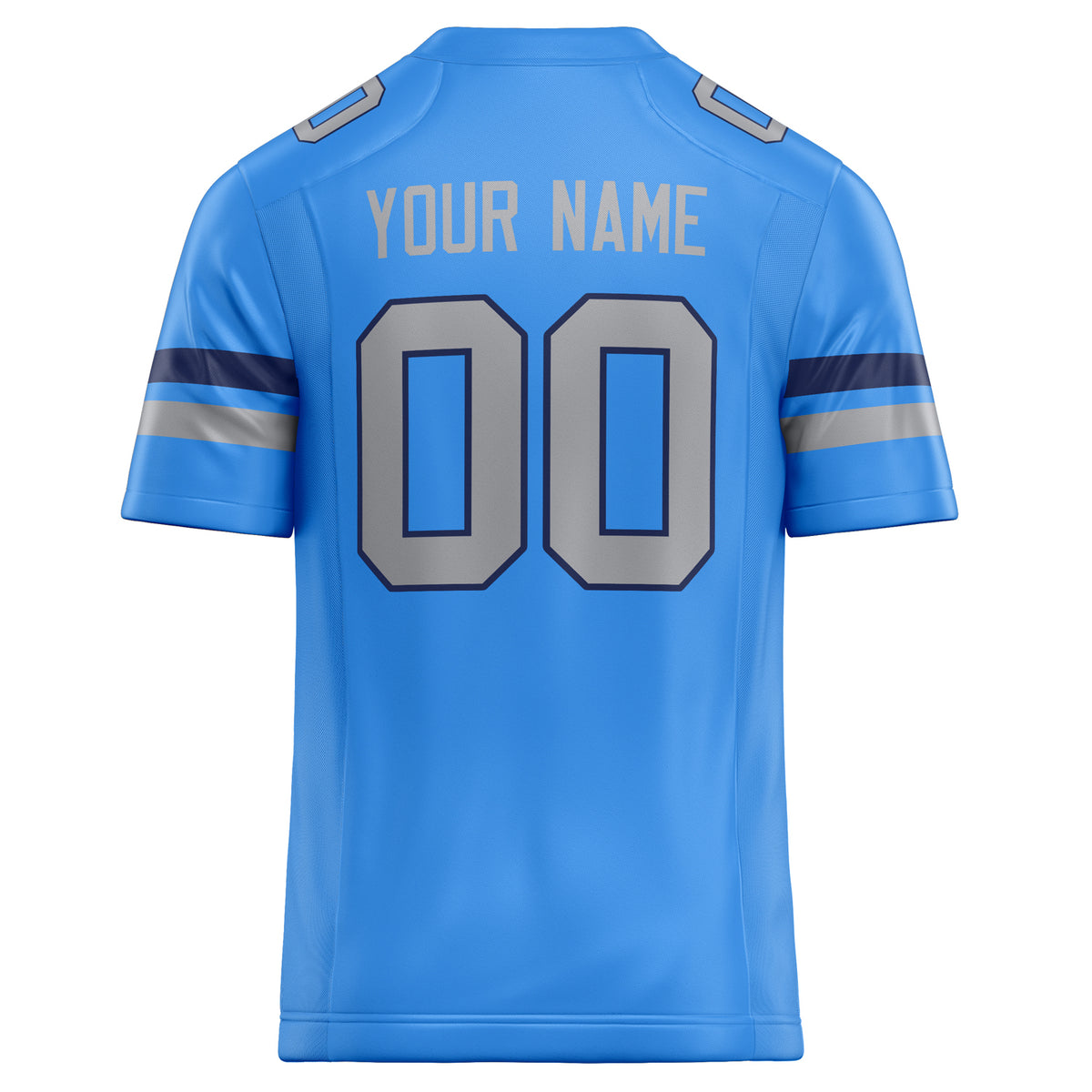 Custom Powder Blue gray Solid Colour Football Jersey