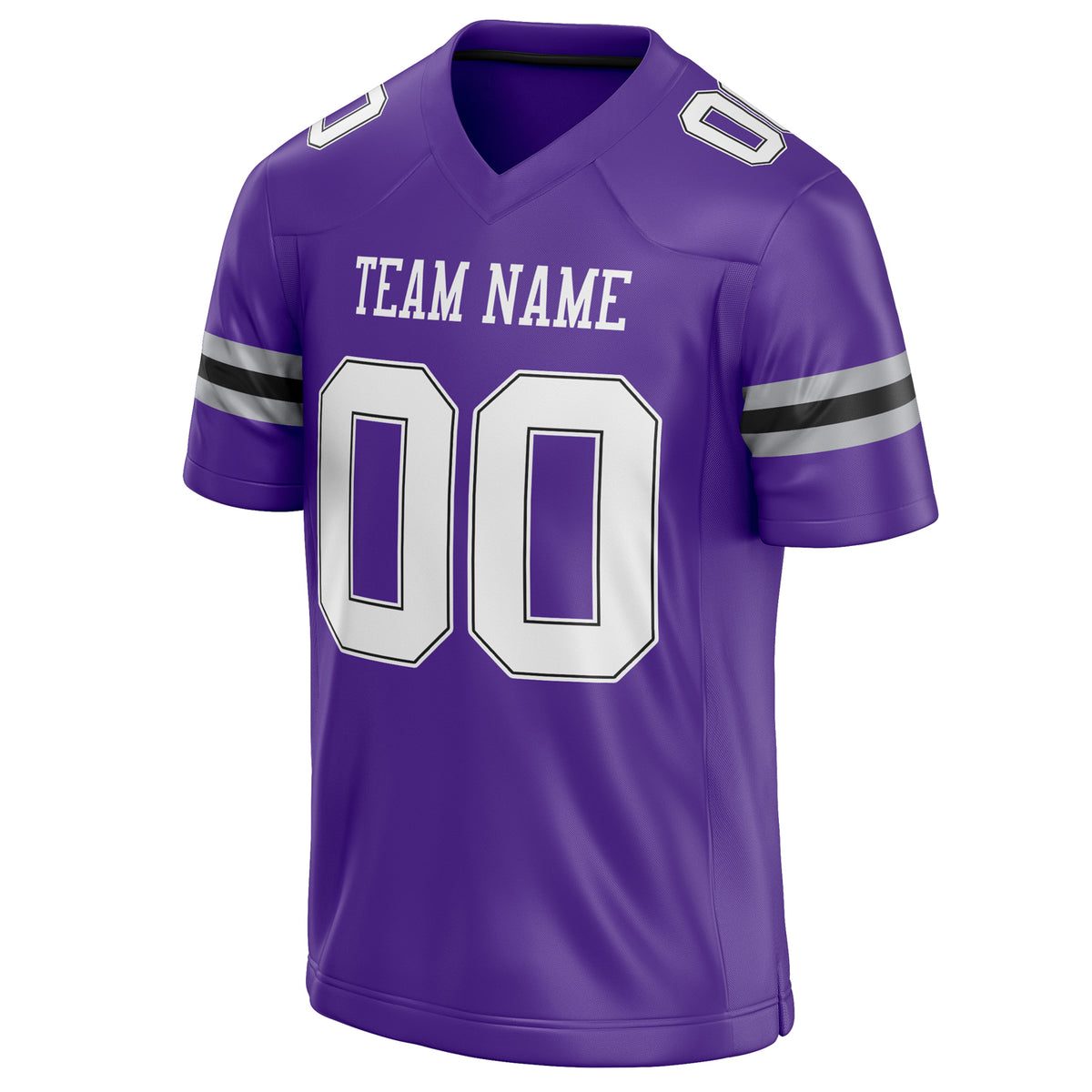 Custom Purple White Solid Colour Football Jersey