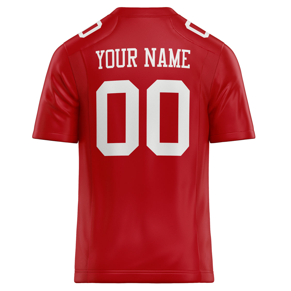 Custom Red White Solid Colour Football Jersey