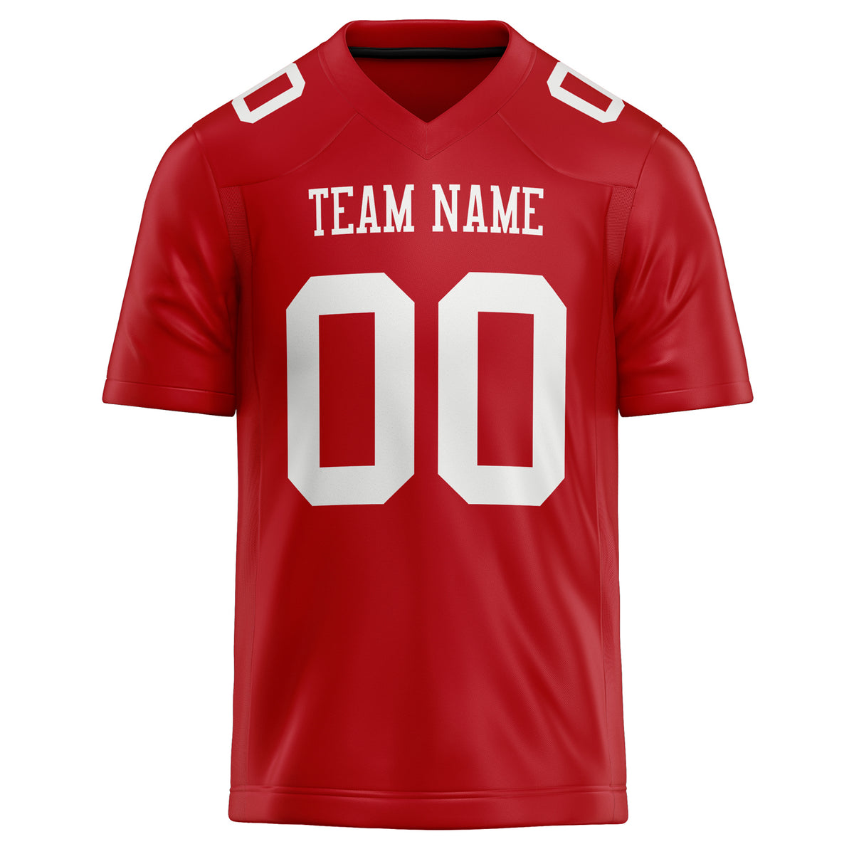 Custom Red White Solid Colour Football Jersey