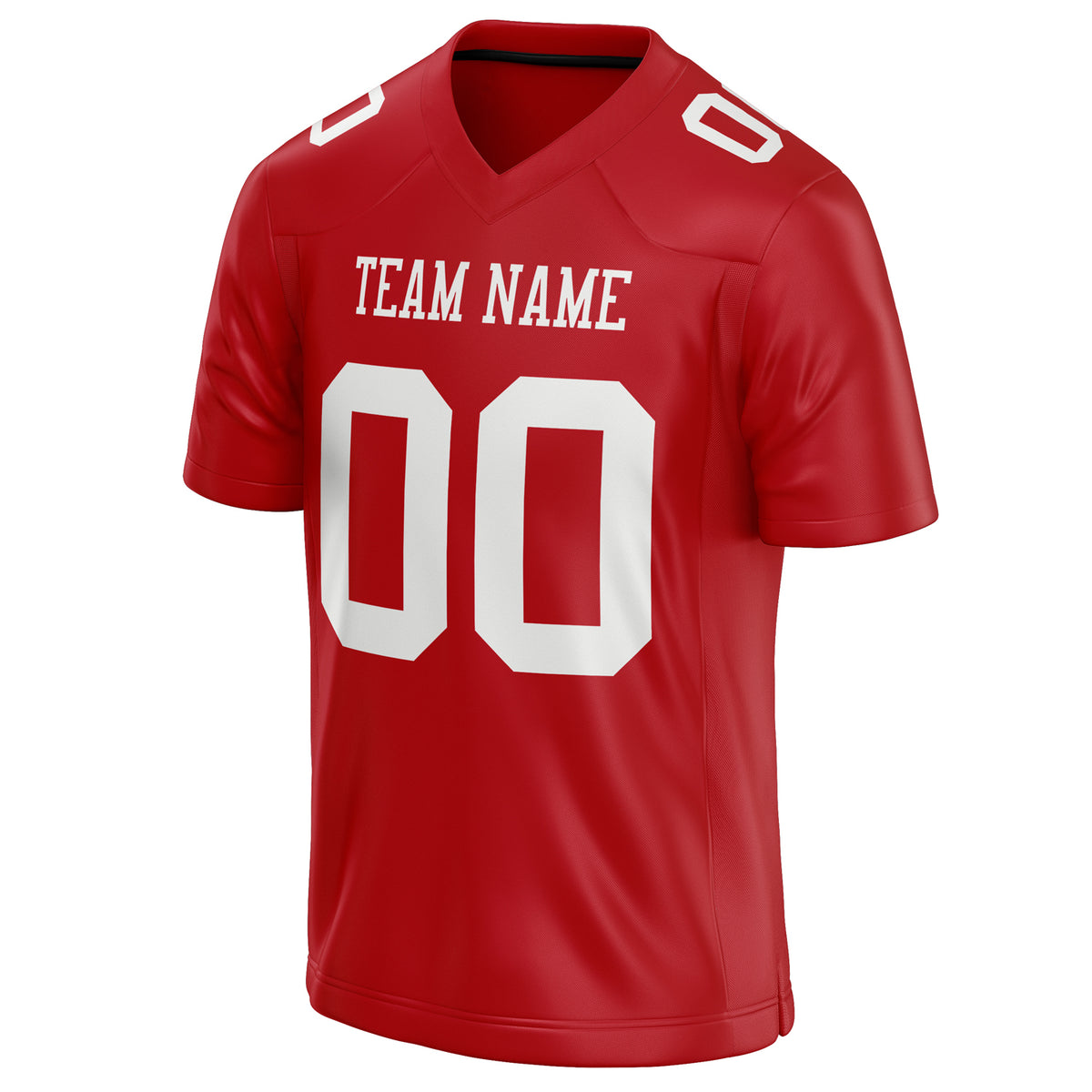 Custom Red White Solid Colour Football Jersey