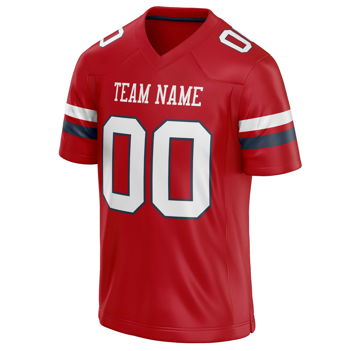 Custom Red White Solid Colour Football Jersey