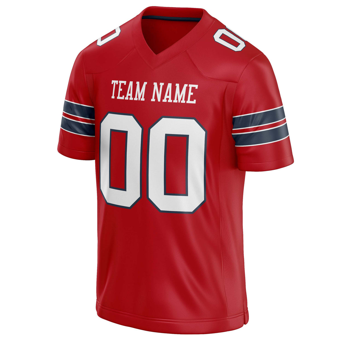 Custom Red White Solid Colour Football Jersey