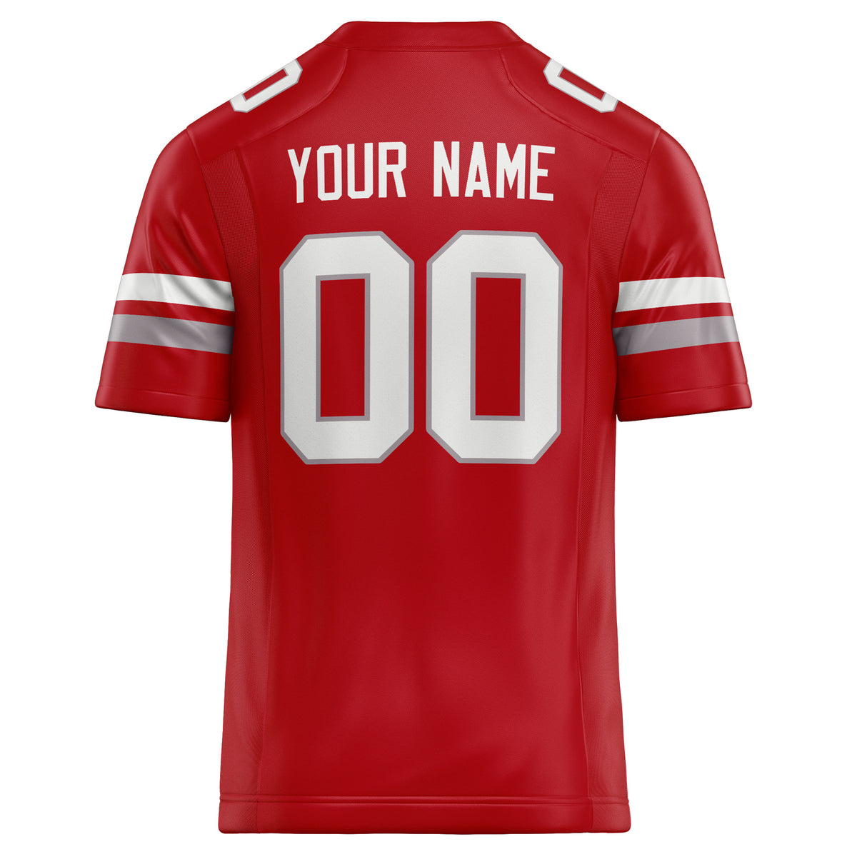 Custom Red White Solid Colour Football Jersey