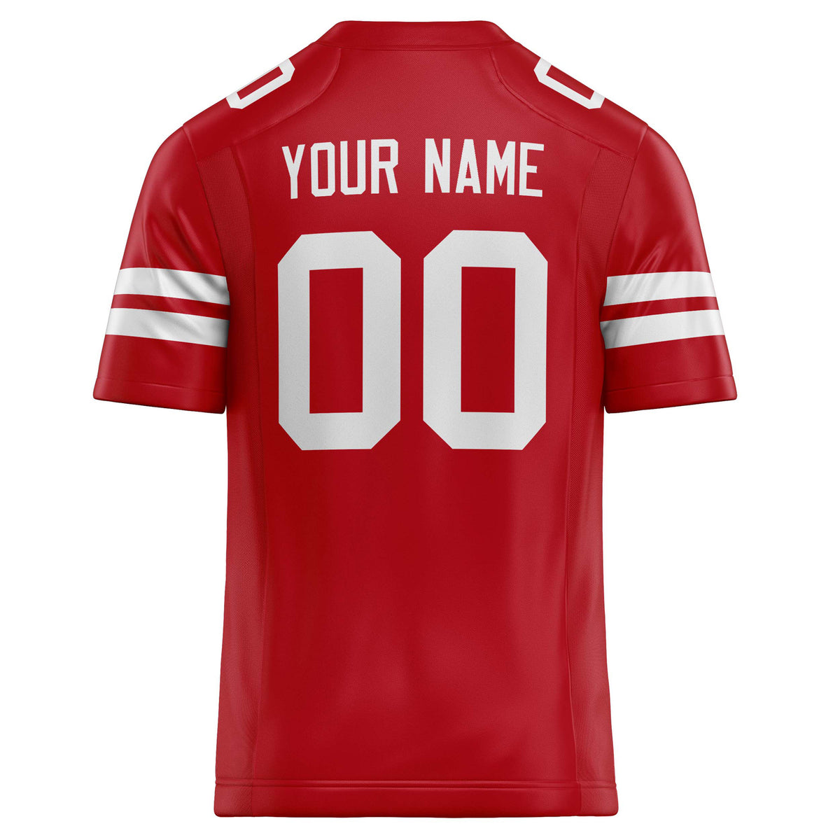 Custom Red White Solid Colour Football Jersey