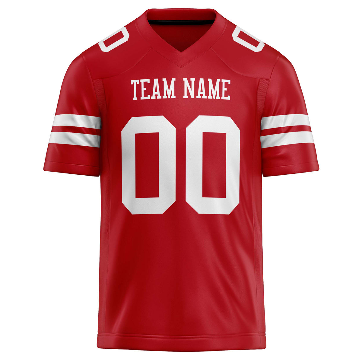 Custom Red White Solid Colour Football Jersey