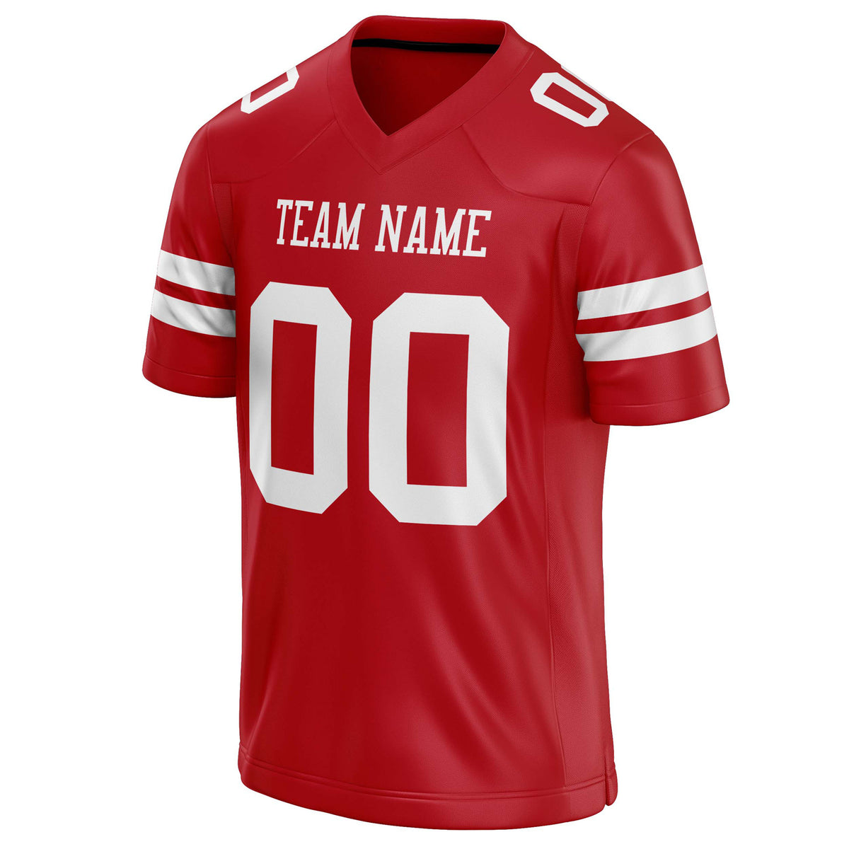 Custom Red White Solid Colour Football Jersey