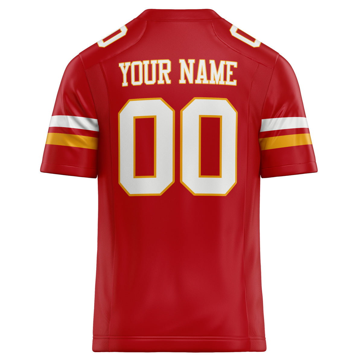 Custom Red White Solid Colour Football Jersey