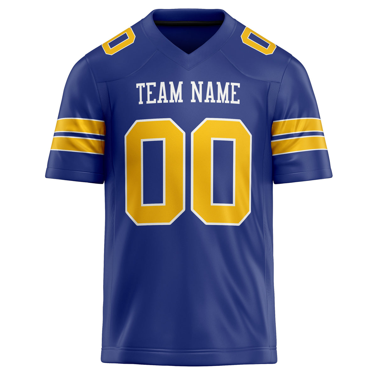 Custom Royal Gold Solid Colour Football Jersey