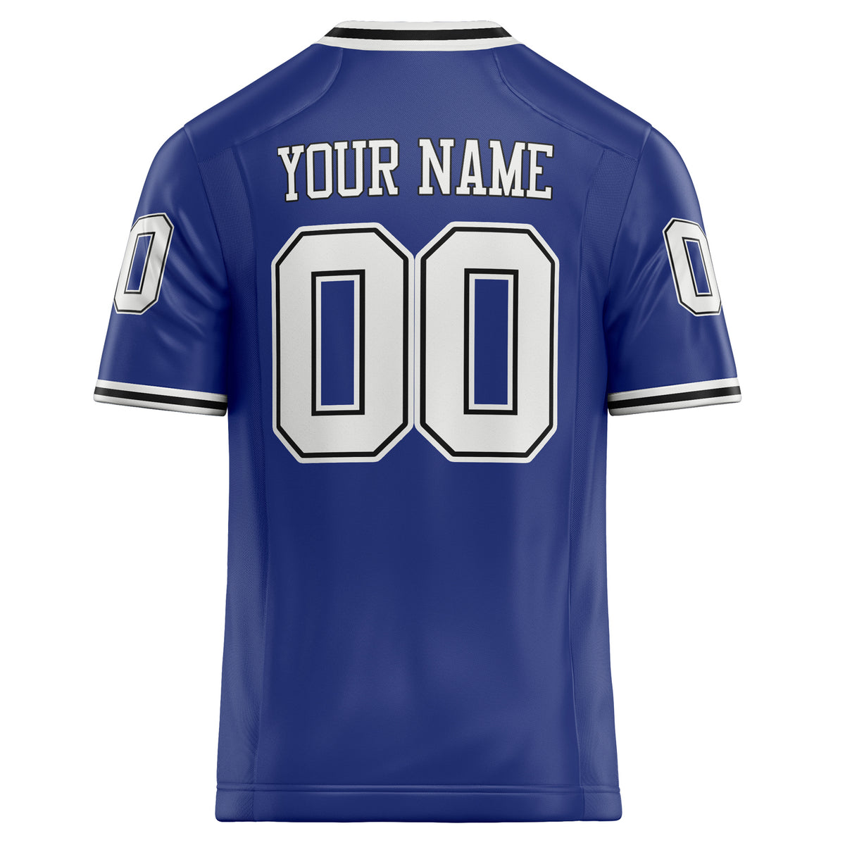 Custom Royal White Solid Colour Football Jersey