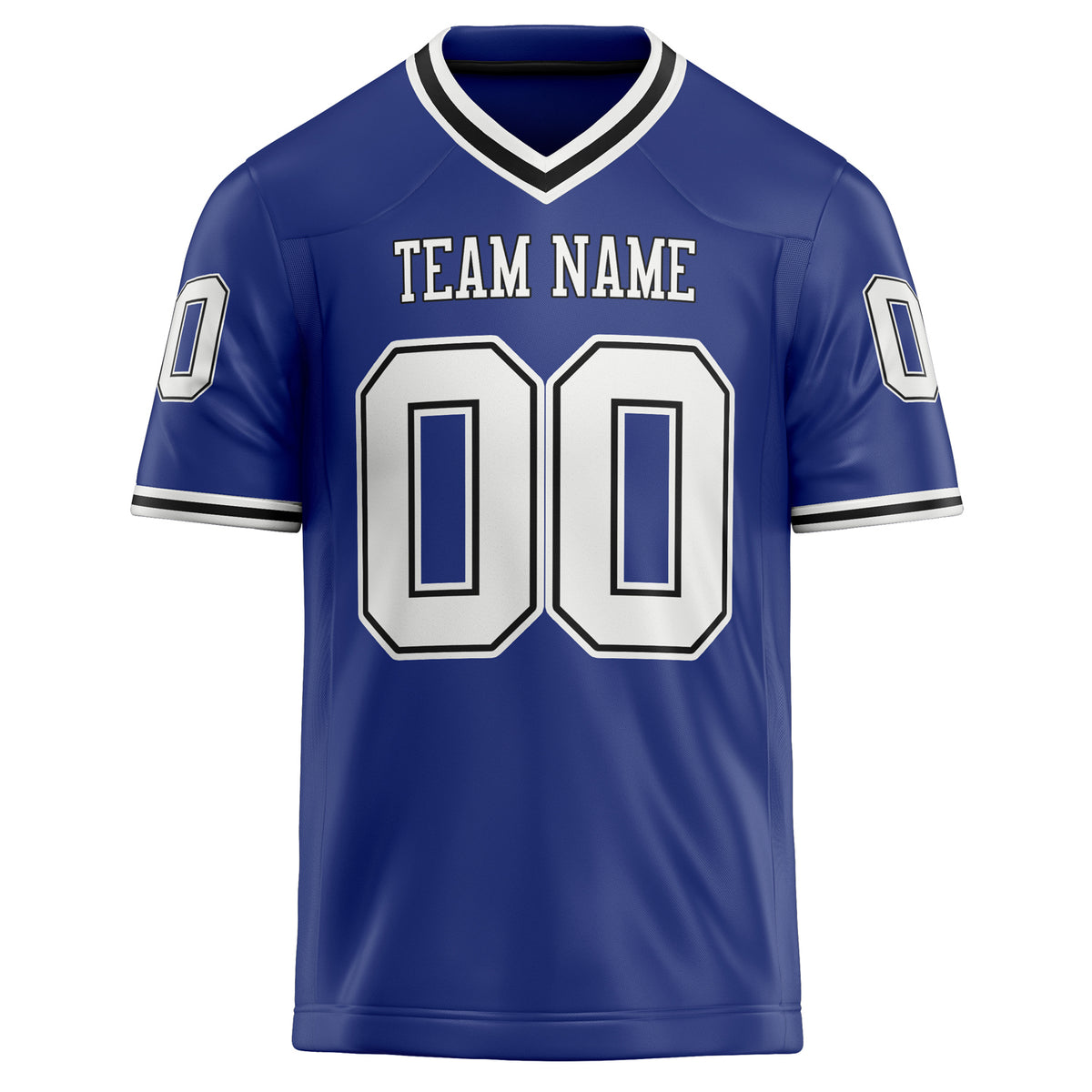 Custom Royal White Solid Colour Football Jersey