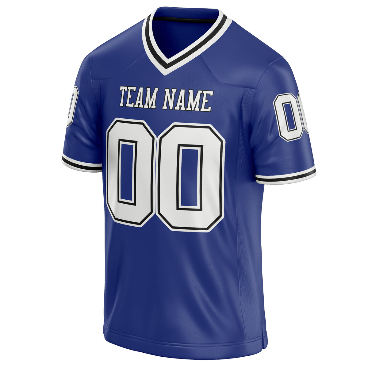 Custom Royal White Solid Colour Football Jersey