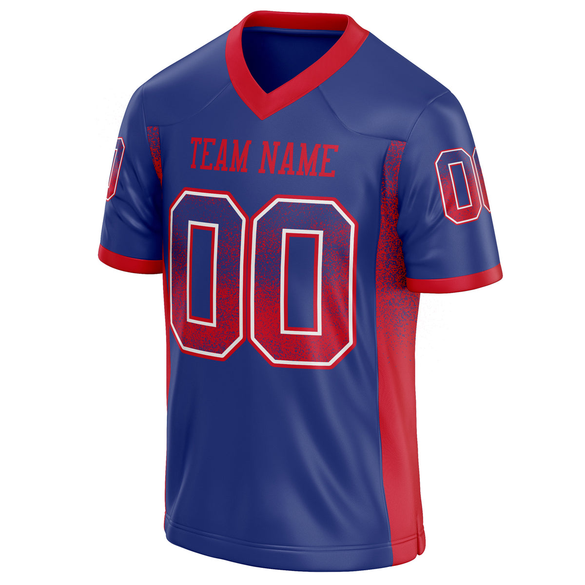 Custom Royal Red Solid Colour Football Jersey