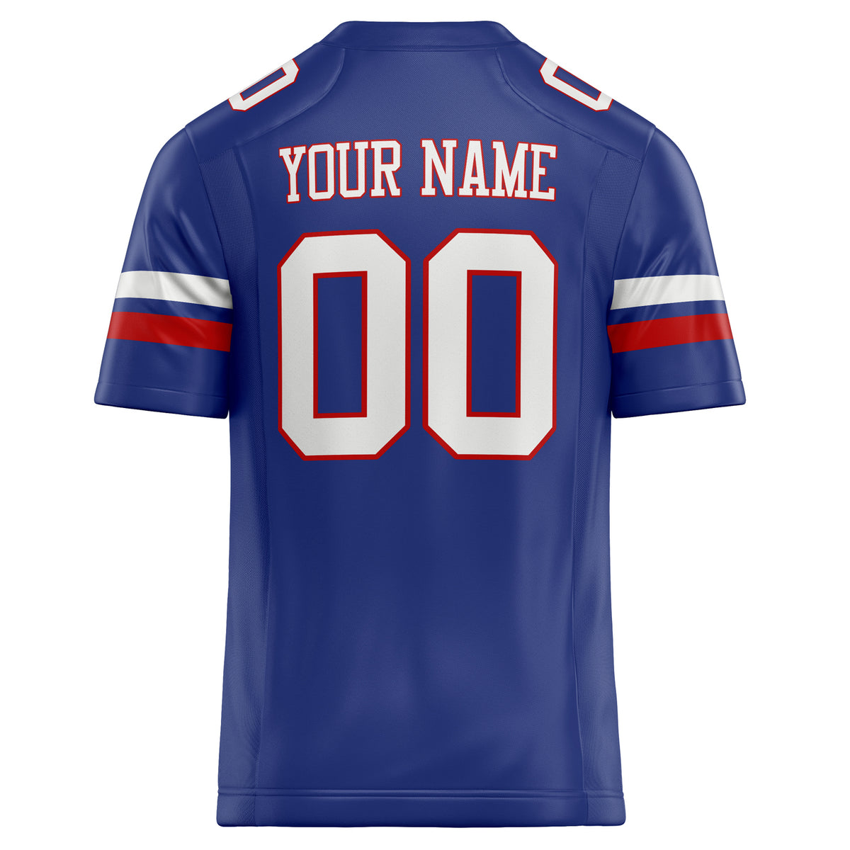 Custom Royal White Solid Colour Football Jersey