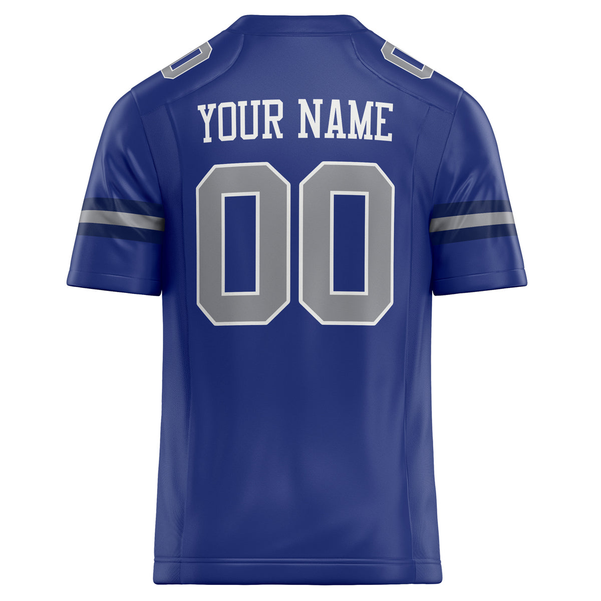 Custom Royal Gray Solid Colour Football Jersey