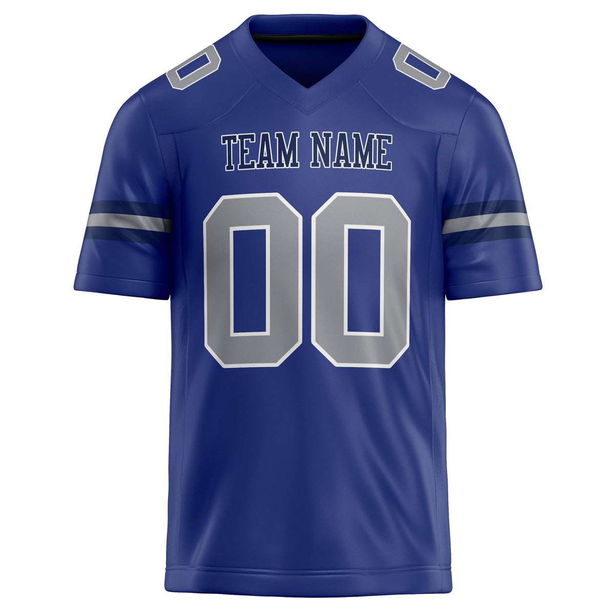 Custom Royal Gray Solid Colour Football Jersey