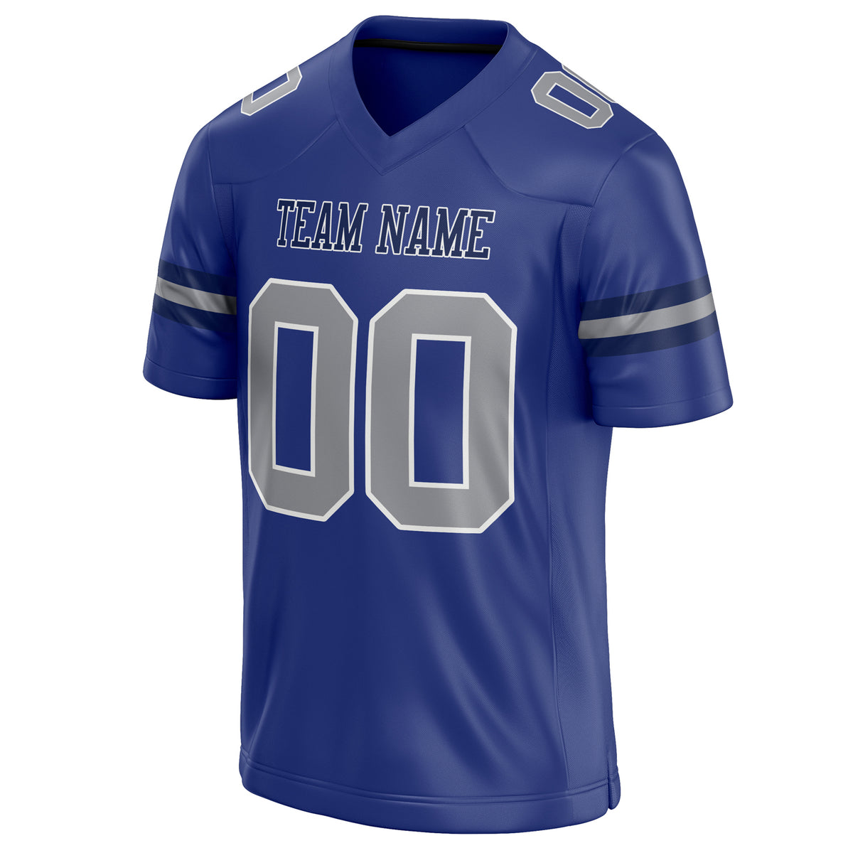 Custom Royal Gray Solid Colour Football Jersey