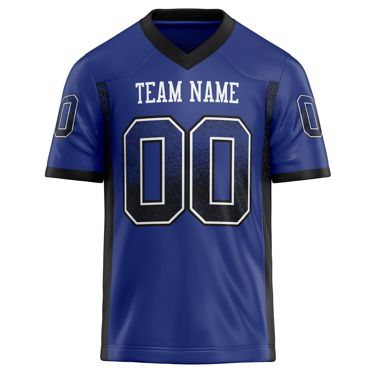 Custom Royal Black Solid Colour Football Jersey