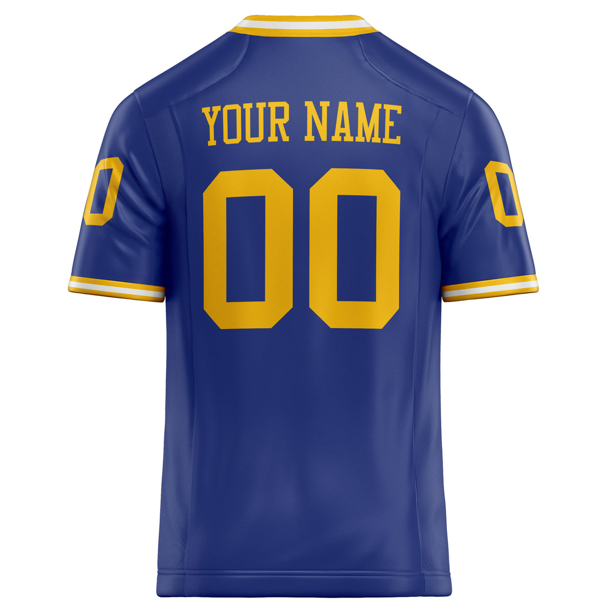 Custom Royal Gold Solid Colour Football Jersey