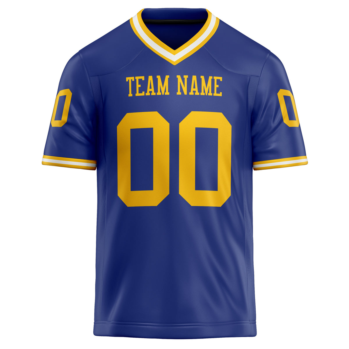 Custom Royal Gold Solid Colour Football Jersey