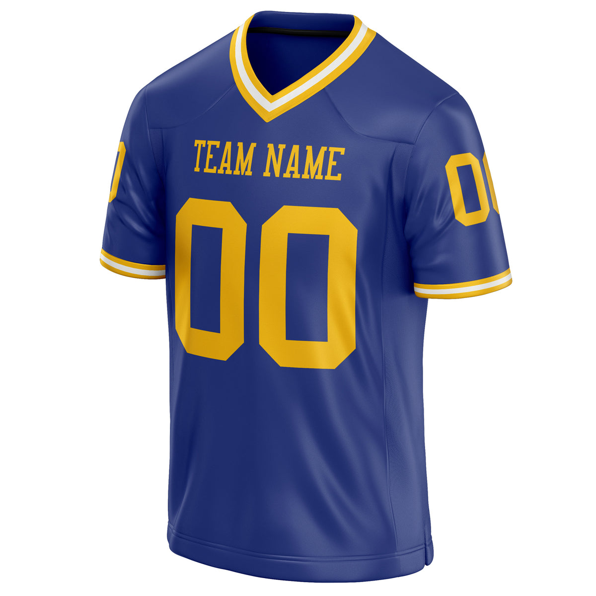 Custom Royal Gold Solid Colour Football Jersey