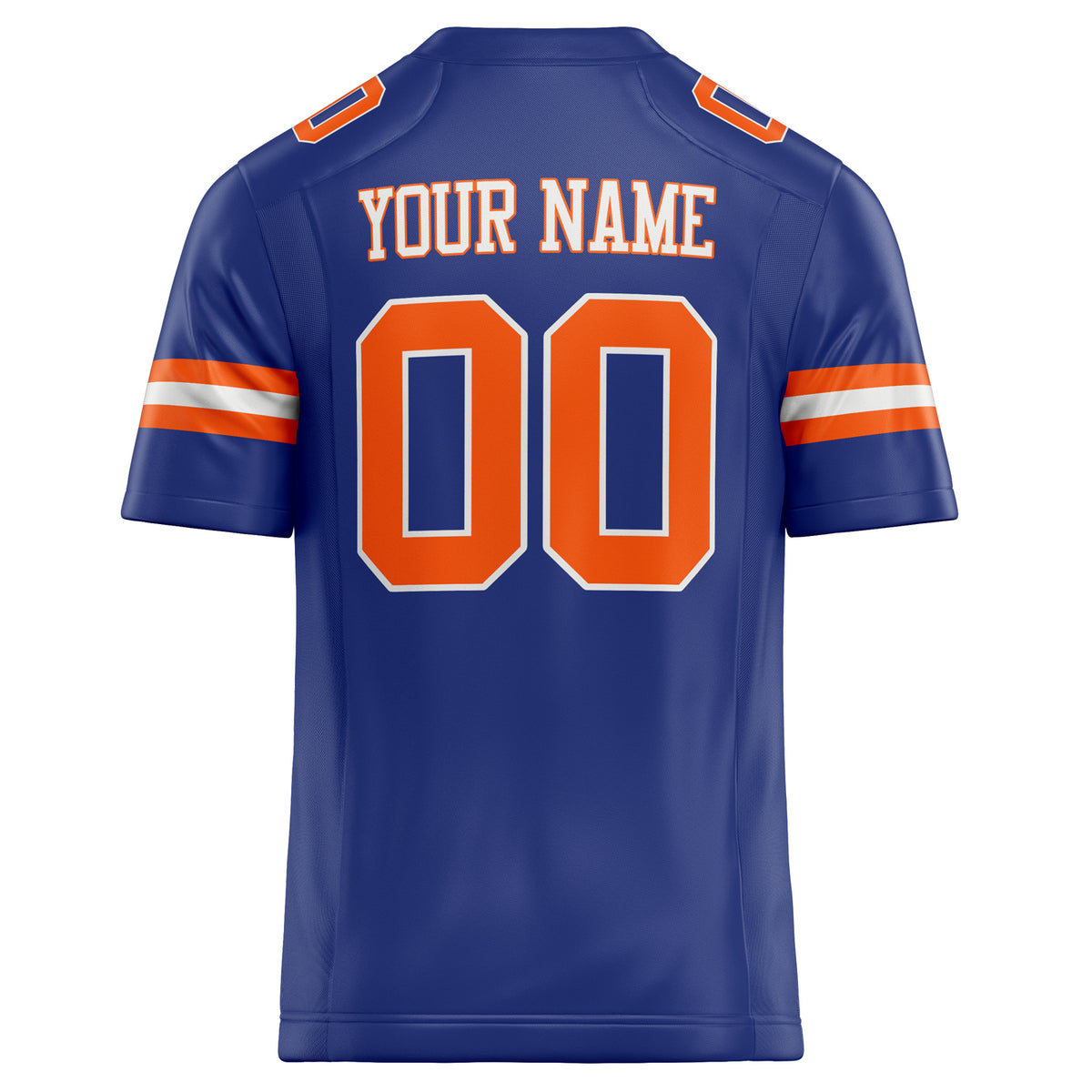 Custom Royal Orange Solid Colour Football Jersey