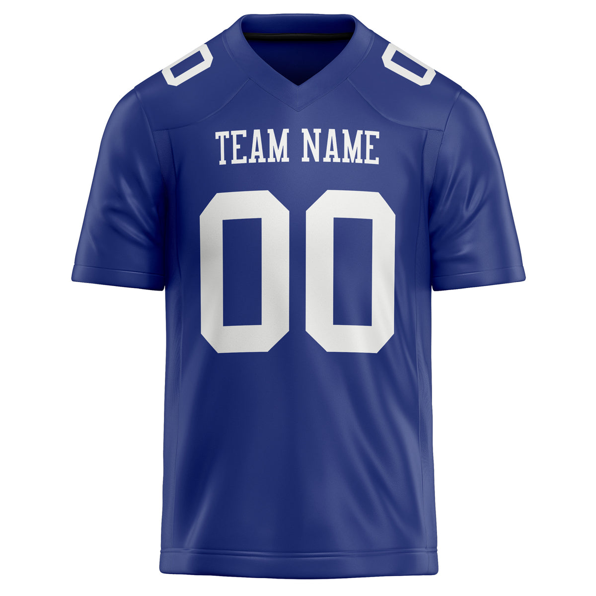 Custom Royal White Solid Colour Football Jersey