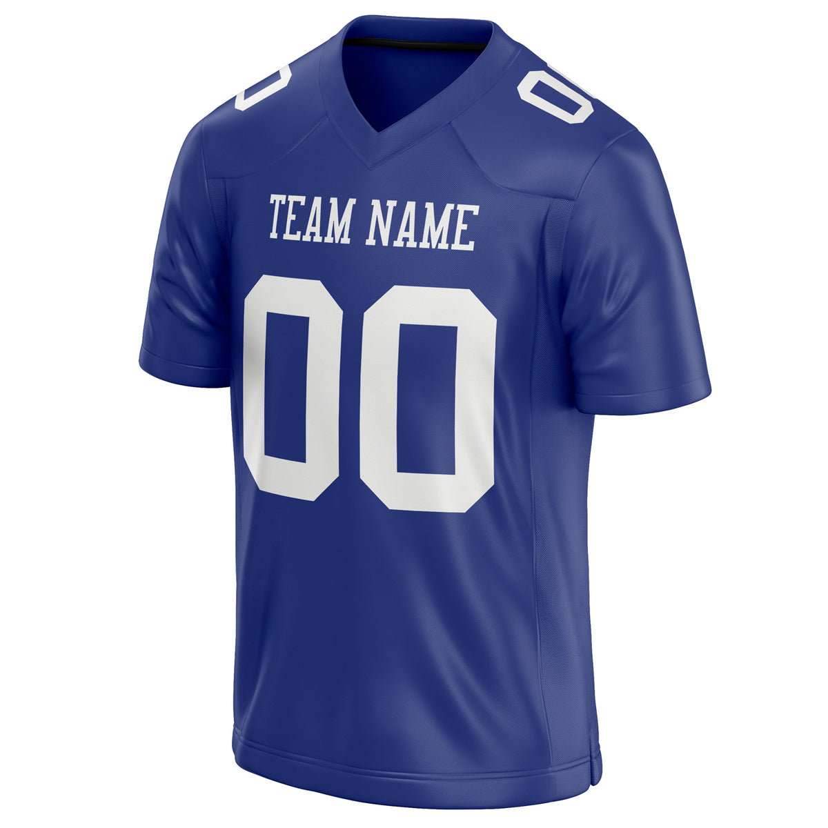 Custom Royal White Solid Colour Football Jersey