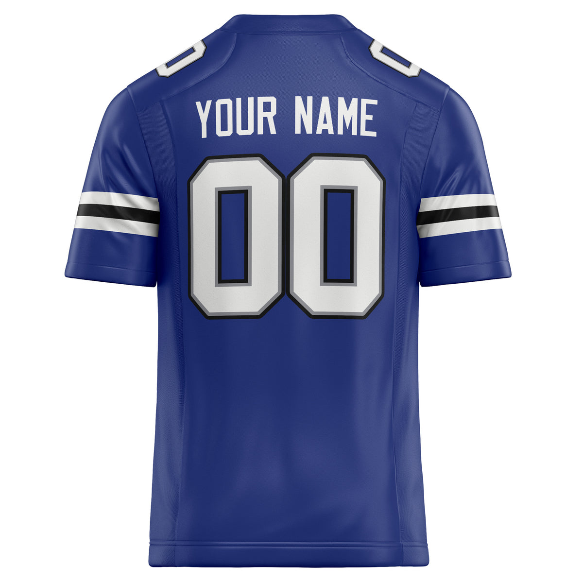 Custom Royal White Solid Colour Football Jersey