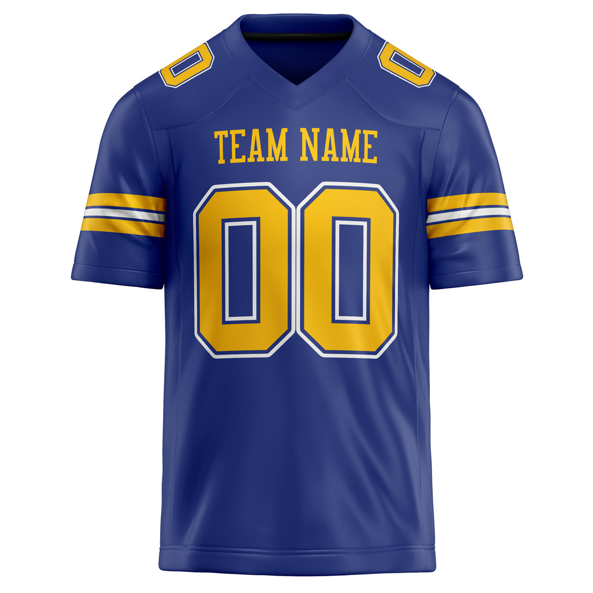 Custom Royal Gold Solid Colour Football Jersey