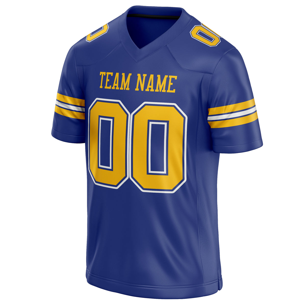 Custom Royal Gold Solid Colour Football Jersey