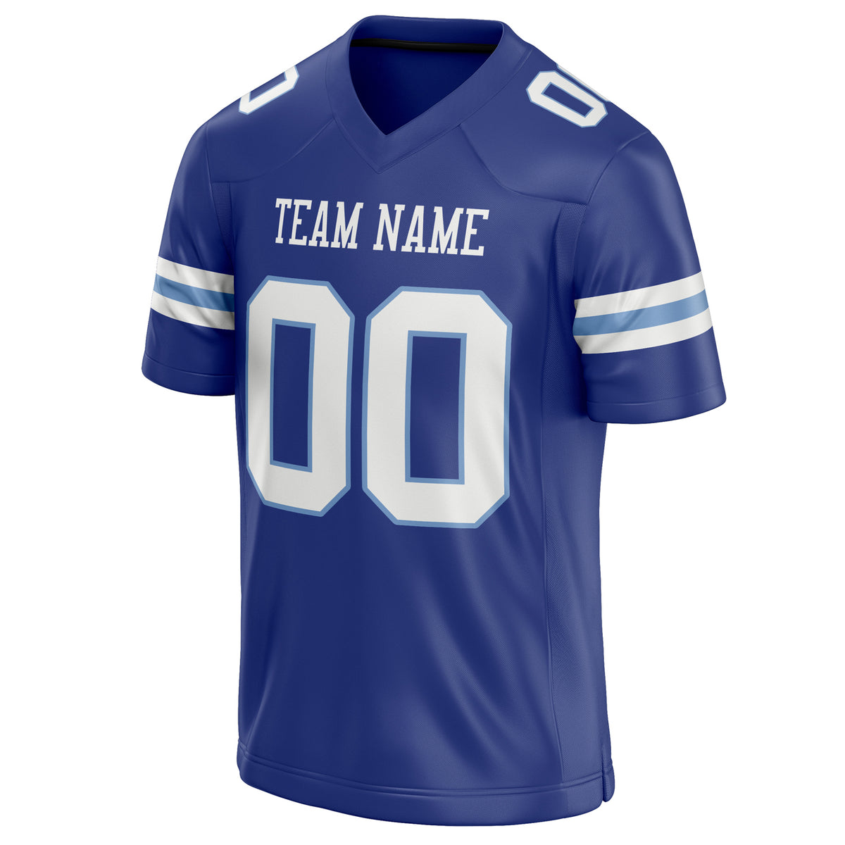 Custom Royal White Solid Colour Football Jersey