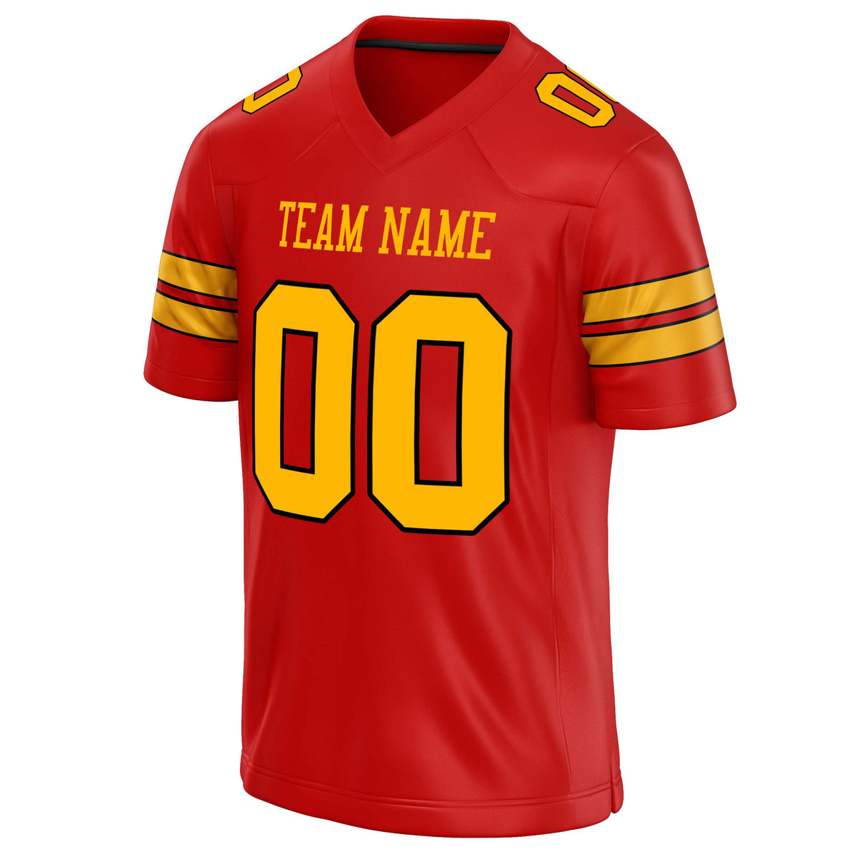 Custom Scarlet Gold Solid Colour Football Jersey