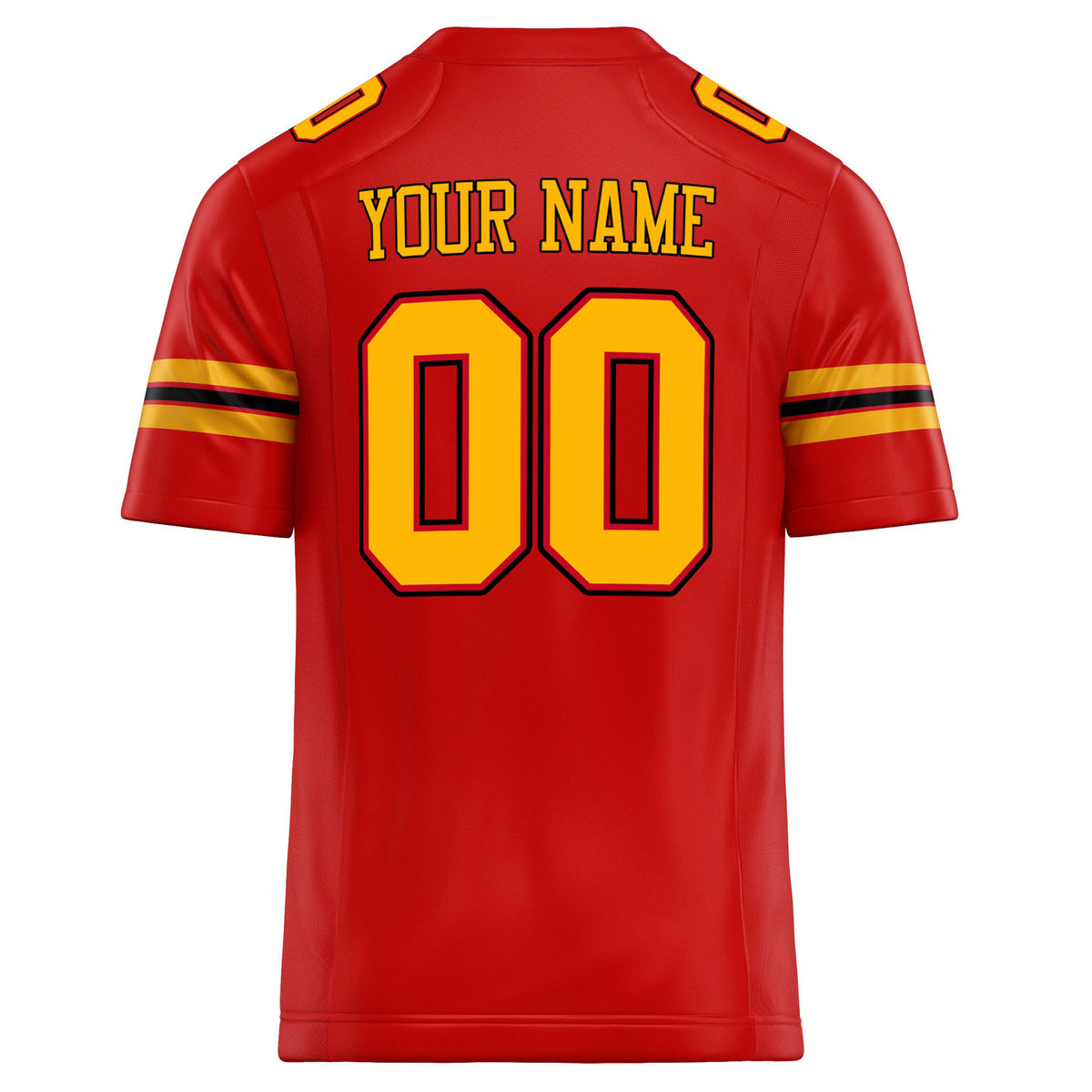 Custom Scarlet Gold Solid Colour Football Jersey